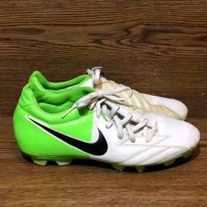 Nike T90 laser IV white green FG soccer cleats mens size 7.5 womens size 9