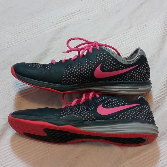 NIKE DUAL FUSION TR3 RUNNING SHOES WOMENS 10 M SNEAKERS GREY/PINK |