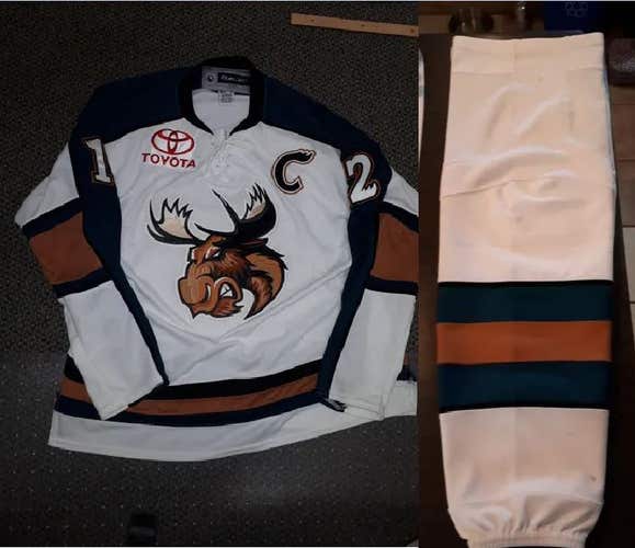 Manitoba Moose MIKE KEANE REPLICA PRO JERSEY/SOCKS COMBO Men's  XL Reebok Jersey XL Socks