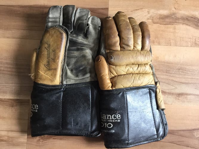 Vintage Cooper Leather Hockey Gloves