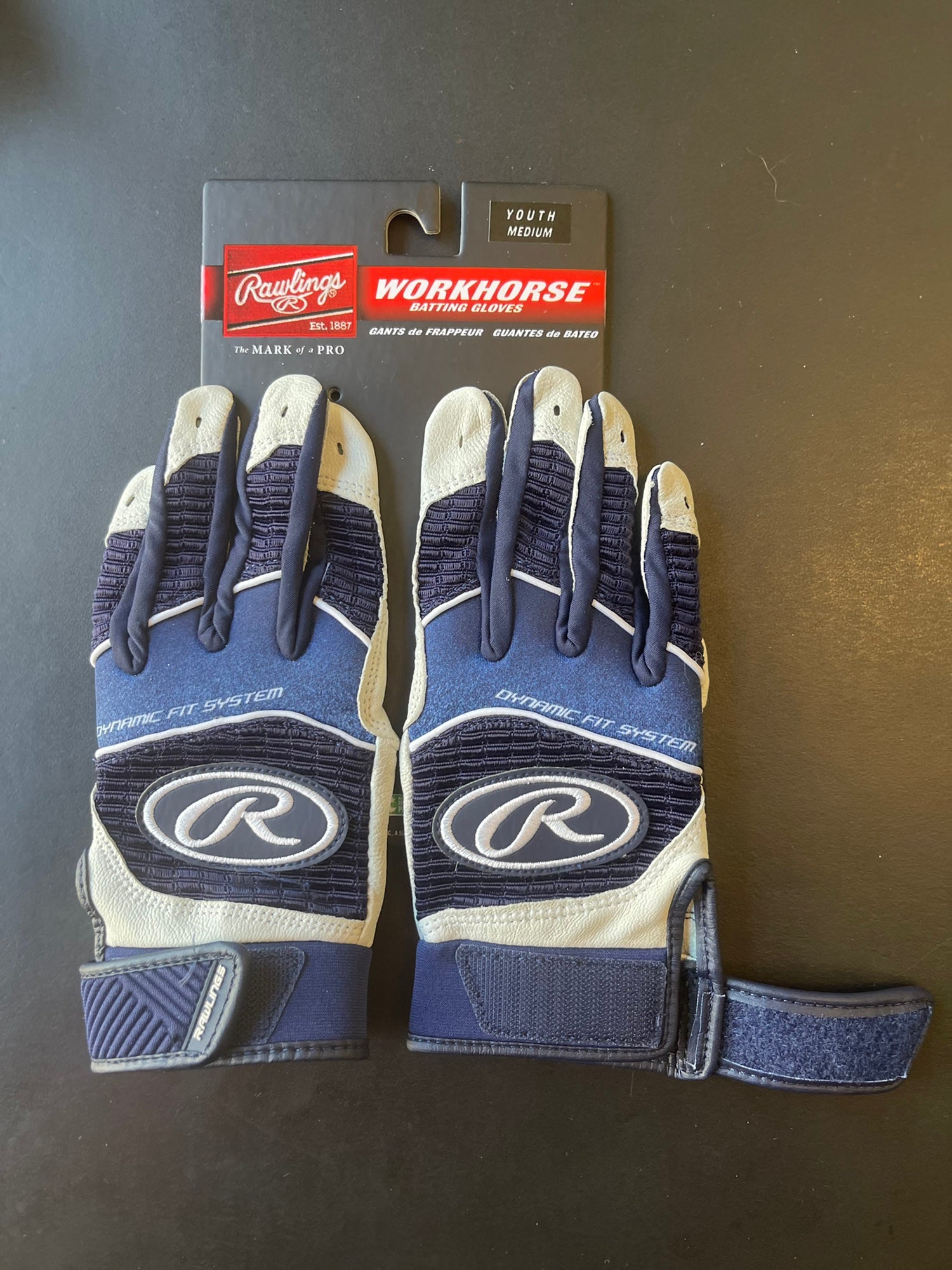 Rawlings Workhorse Senior Compression Strap Baseball Batting Gloves