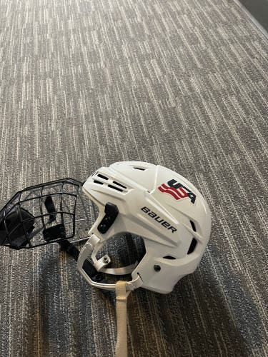 Used Team USA Issue Medium Bauer Re-Akt Helmet
