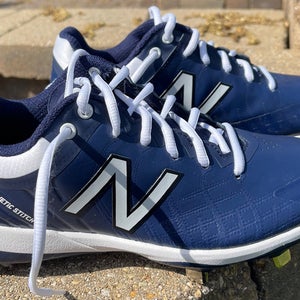 NAVY BLUE Adult Men's New Size 8.0 (Women's 9.0) METAL CLEATS - New Balance 4040v5