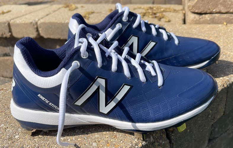 NAVY BLUE Adult Men's New Size 8.0 (Women's 9.0) METAL CLEATS - New Balance 4040v5