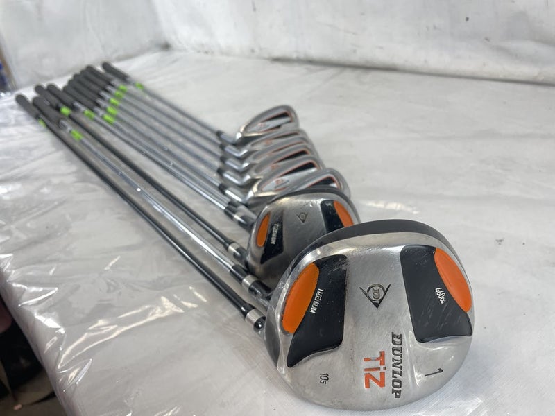 Used Dunlop Tiz 10piece Regular Flex Mens Golf Club Set SidelineSwap