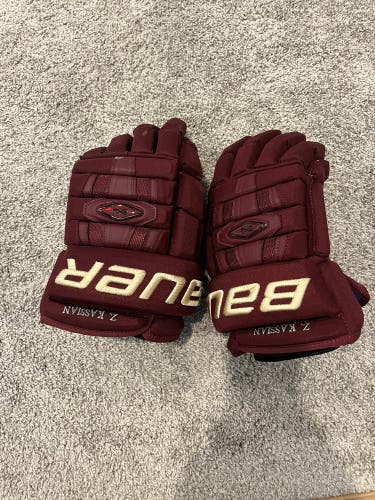 Vancouver Millionaires Bauer Pro Stock Gloves