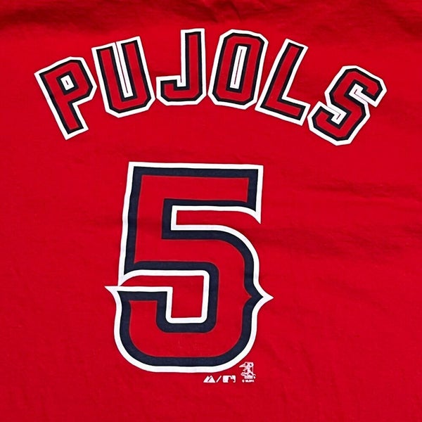 Majestic Albert Pujols Anaheim Angels T-Shirt Men's Sz XL Red Official  License