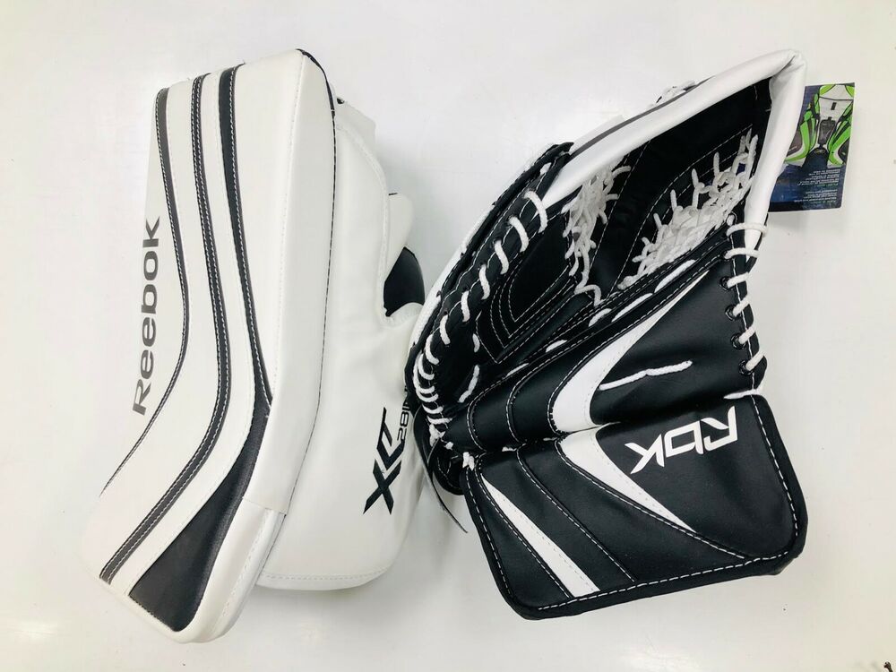 New Vaughn 7190 Youth Ice Hockey Goalie Blocker White Black Yth Off