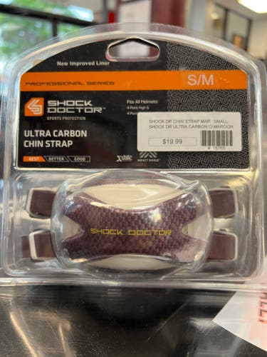 Shock Doctor Chin Strap  (Color  Maroon )