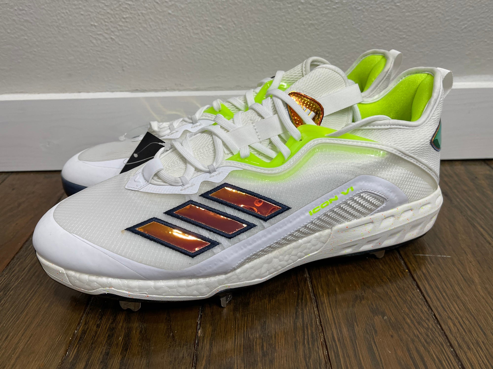 adidas men's icon 6 boost prism metal baseball cleats