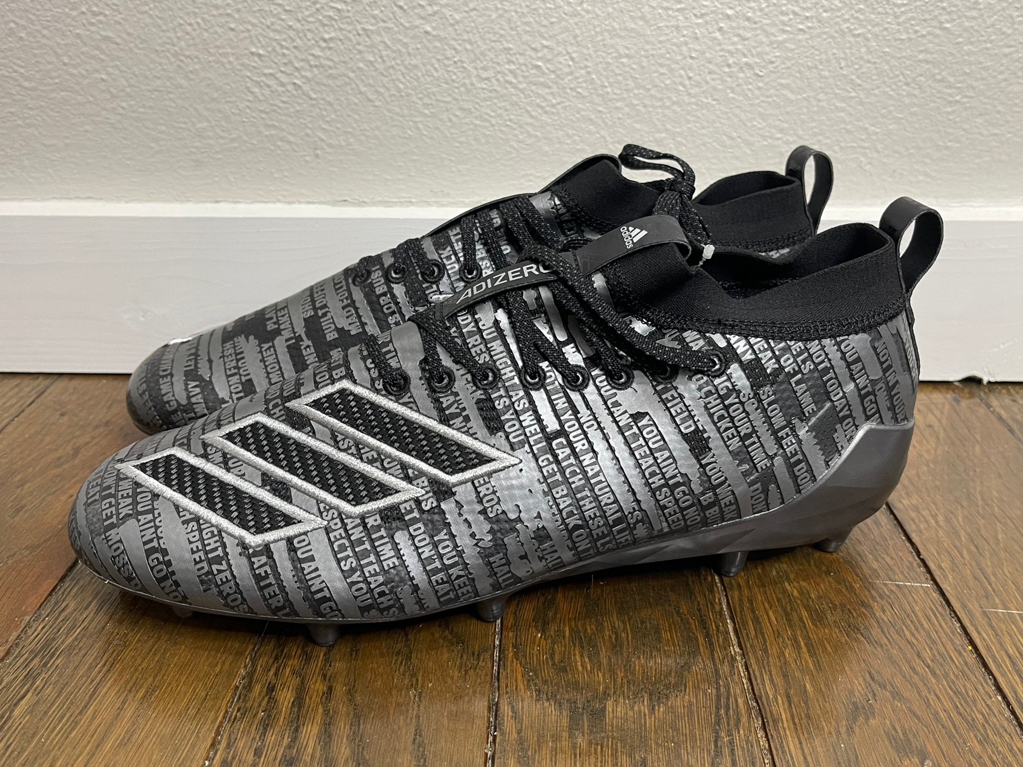 three stripe life cleats black