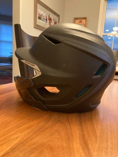 Matte Black Easton Pro X Baseball Helmet With Chin Guard