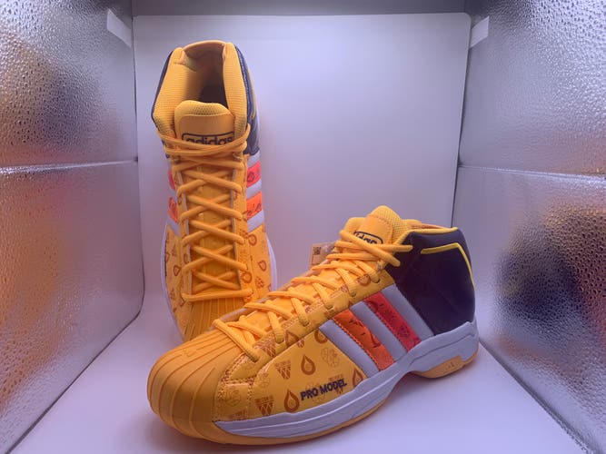 RARE Adidas Men’s Sz 12.0 Pro Model 2G Signal Orange Indigo Limited Edition Basketball Shoe