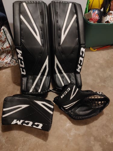 32+2" CCM Premier II Pro with 580 break trapper Goalie Full Set