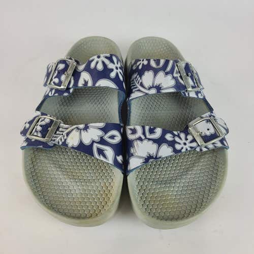 Birkenstock Birkis's Arizona Rubber Sandals Blue Floral Size: 41 / 10