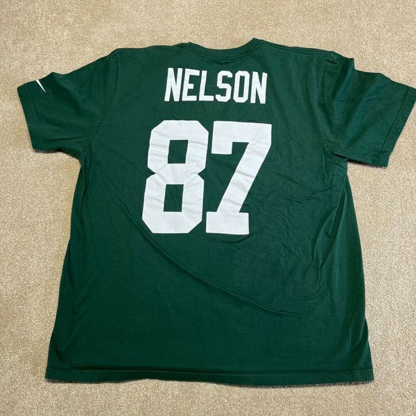 NIKE ON FIELD Green Bay Packers JORDY NELSON Stitched Sewn Green