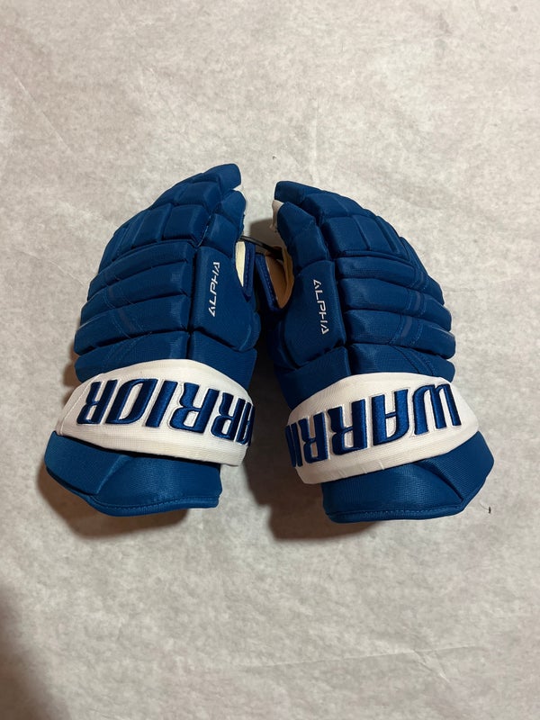 New Blue Warrior Alpha DX Pro Stock Glove Colorado Avalanche Team Issue 13”, 14” & 15”