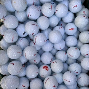 4 Dozen (48) Red Swoosh Nike PD Long AAAA Near Mint Used Golf Balls
