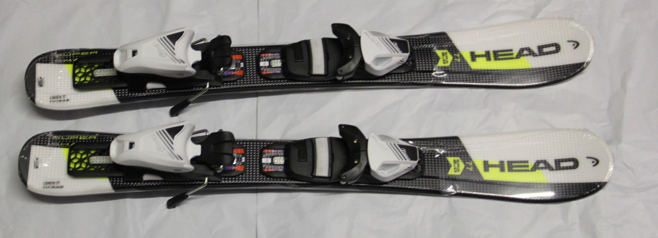 NEW HEAD kids skis Supershape kids Skis 77cm + size adjustable bindings  set NEW