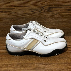 FootJoy LoPro collection womens white leather golf shoes spikes size 7 M 97153