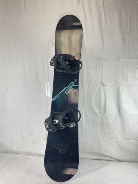 Used Burton Air 153 Cm Mens Snowboard Combo W S M Burton Mission Bindings