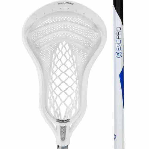 New Warrior Evo Warp Pro 2 complete lacrosse stick head shaft SR field White ML2