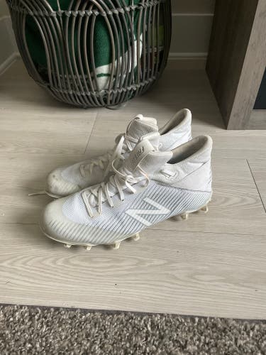 White New Balance Freeze Cleats - 11.5