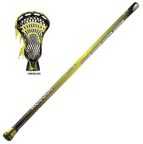 New Reebok 10K box stick shaft with strung head yellow complete 5.0.5 lacrosse