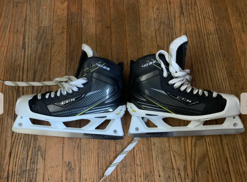 New CCM Regular Width Size 9 Tacks 4092 Hockey Goalie Skates