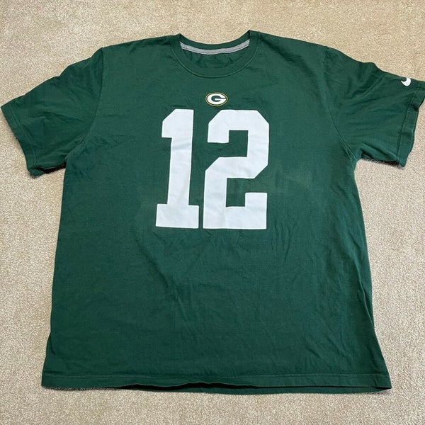 Aaron Rodgers Green Bay Packers T Shirt Men 2XL Adult Green Nike