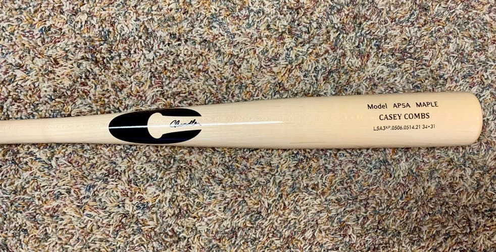 Pro Issued Chandler Ap5 Maple Wood Bat  (-3)  34/31