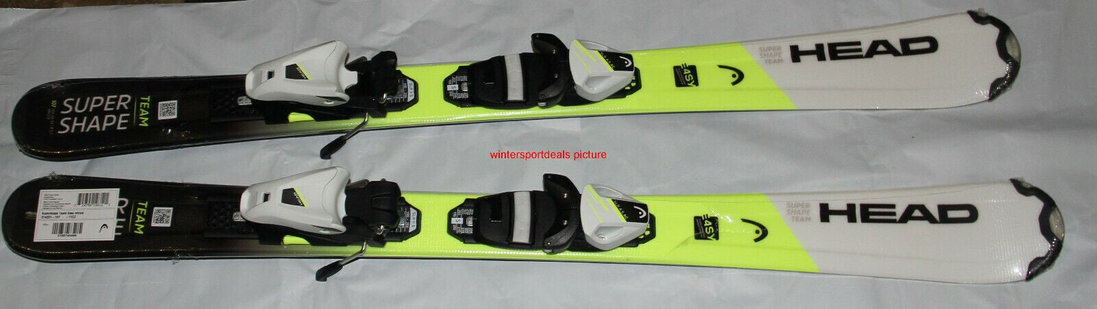 NEW HEAD Supershape team Easy Junior skis 107cm + adjustable bindings SLR4.5