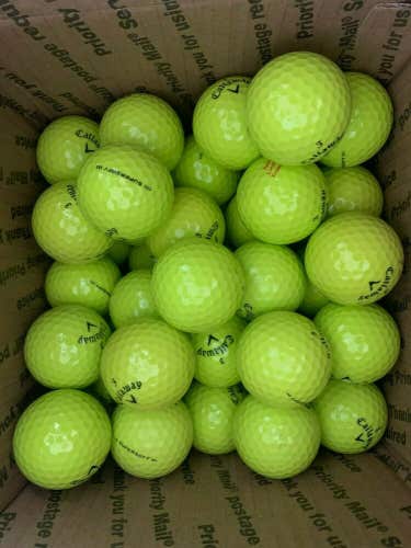 Lot of 50 Green Colored Callaway Supersoft Used Golf Balls (41 5A, 6 4A, 3 3A)