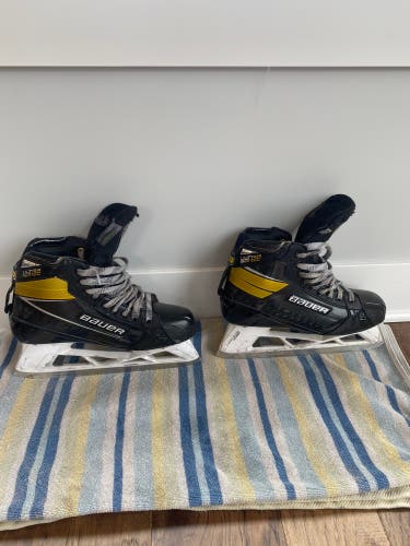 Used Bauer Regular Width Size 9.5 Ultrasonic Hockey Goalie Skates