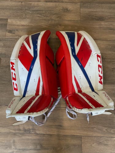 CCM P2.5 Junior 28+1” Goalie Leg Pads Red/White/Blue