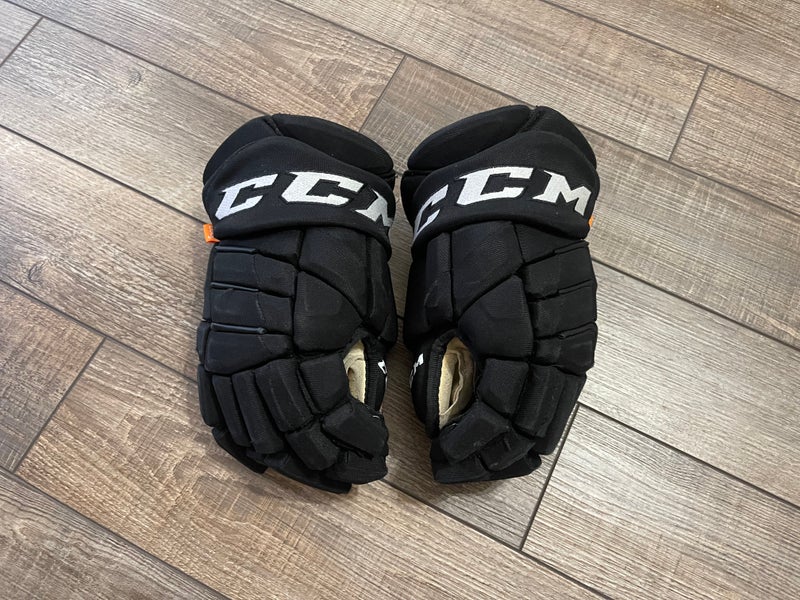 14" Used CCM Pro Stock HGQL Gloves Black Hockey Senior