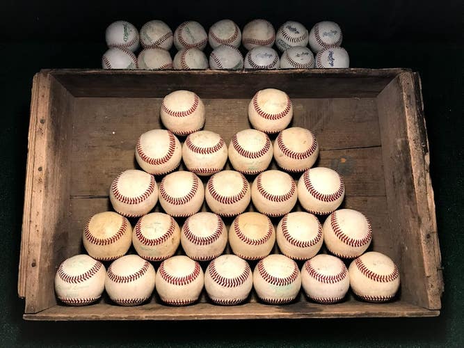 (18)Leather Baseballs(WeShip2Day)TopBrandsNames(Inspected & Weighed)