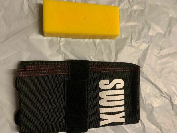 Swix empty black bag for tuning tools SWIX with bonus Swix bulk yellow wax NEW