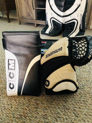 CCM Blockade and CCM Gatekeeper mitts