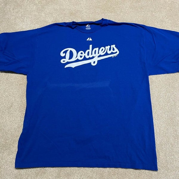 Majestic Brand Los Angeles Dodgers MLB Baseball Gray T-Shirt, Men's Size 2XL