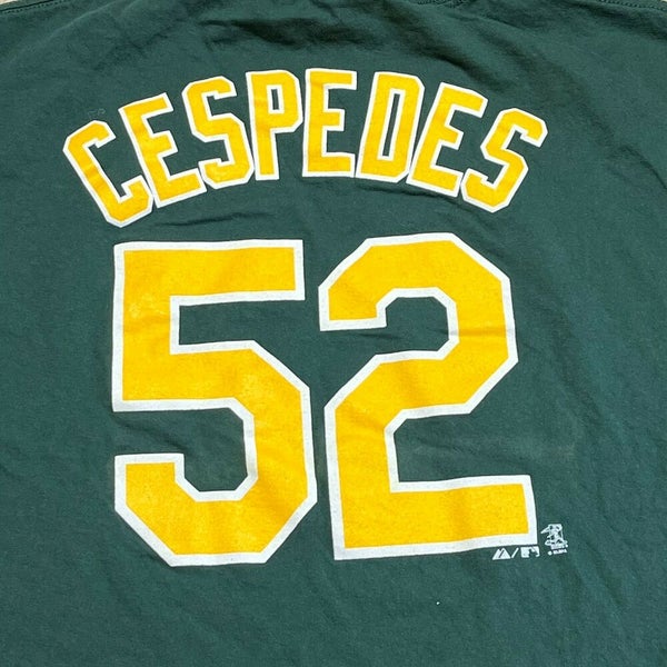 Yoenis Cespedes Oakland Athletics T Shirt Men 2XL Adult MLB Baseball Majestic 52