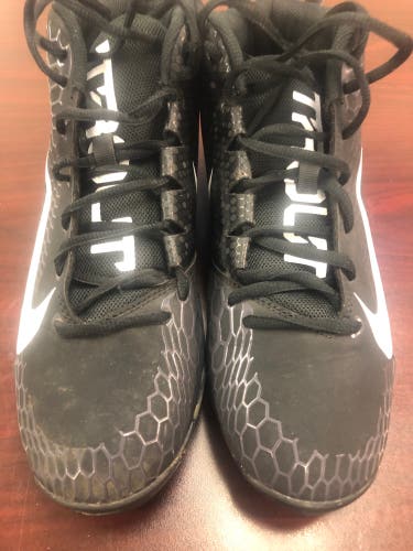 Black Men's Molded Cleats High Top Trout 856