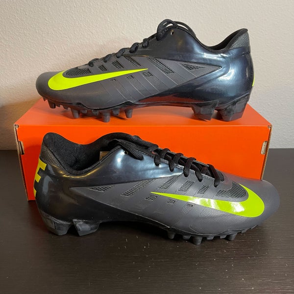 Nike Vapor Pro Low Lacrosse Cleats Dark Gray Black Volt Yellow Size 12.5