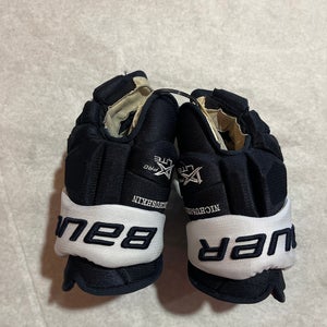 Game Used Navy Bauer Vapor 1X Lite Pro Stock Gloves Colorado Avalanche Nichushkin 14”