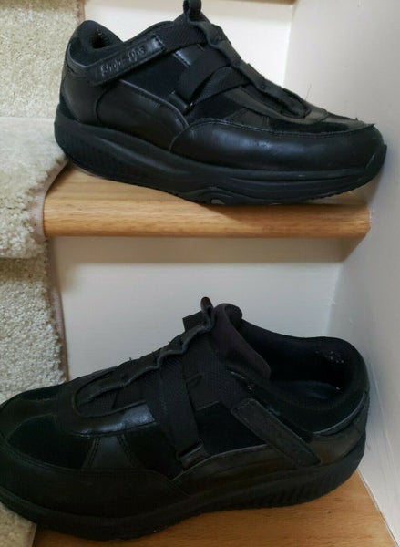 Shredded Telegraf legemliggøre Black Adult Women's Used Size 8) Slip On Shoes Skechers Shape Ups Black  Leather 24864 | SidelineSwap