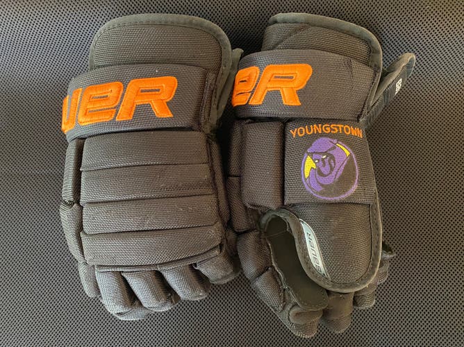 Pro Stock Return Bauer 14" Youngstown Phantoms USHL Hockey Gloves