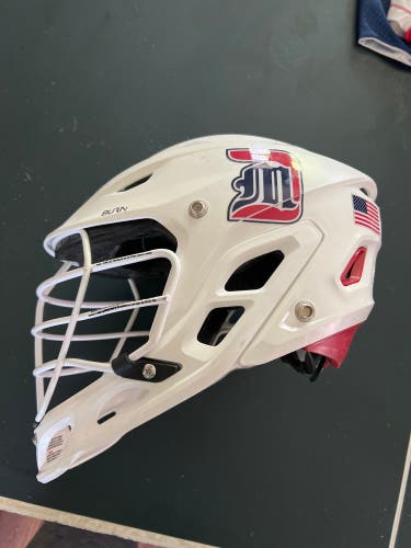 Used White Detroit Mercy Warrior Burn Helmet