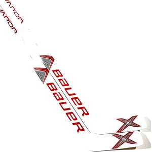 New 4 Pack Custom Red Bauer Vapor 1X Goalie Stick - Regular, 27" Paddle, P31