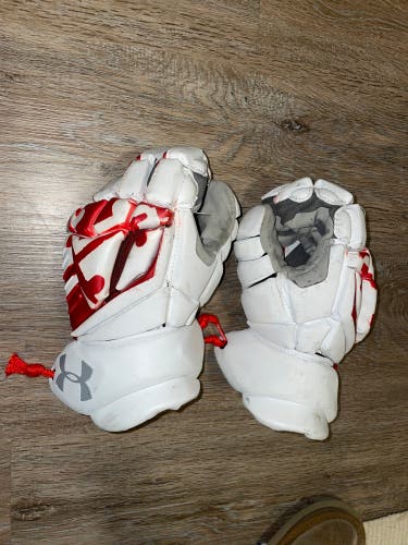 Used Player's Under Armour 13" Lacrosse Gloves