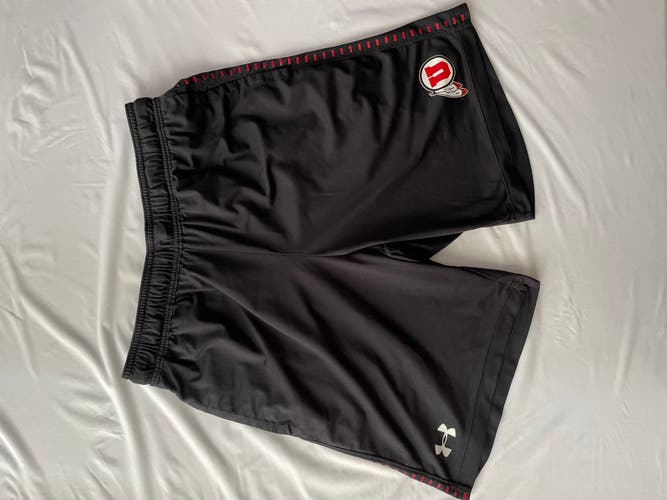 Utah Lacrosse Black Adult Men's Used Large Under Armour Shorts